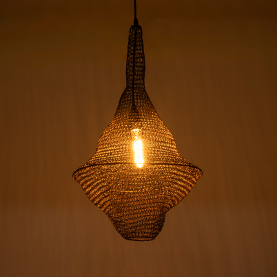 GLOBOSTAR® KENTUCKY 01872 Vintage Κρεμαστό Φωτιστικό Οροφής με Ντουί 1 x E27 AC 220-240V IP20 - Καφέ - Μ35 x Π35 x Υ60cm