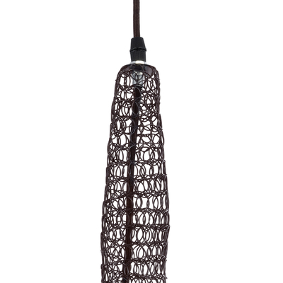 GLOBOSTAR® KENTUCKY 01872 Vintage Κρεμαστό Φωτιστικό Οροφής με Ντουί 1 x E27 AC 220-240V IP20 - Καφέ - Μ35 x Π35 x Υ60cm