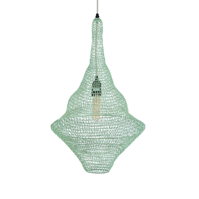 GLOBOSTAR® KENTUCKY 01873 Vintage Κρεμαστό Φωτιστικό Οροφής με Ντουί 1 x E27 AC 220-240V IP20 - Τιρκουάζ - Μ35 x Π35 x Υ60cm