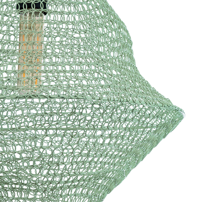 GLOBOSTAR® KENTUCKY 01873 Vintage Κρεμαστό Φωτιστικό Οροφής με Ντουί 1 x E27 AC 220-240V IP20 - Τιρκουάζ - Μ35 x Π35 x Υ60cm