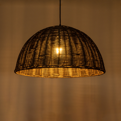 GLOBOSTAR® MONTANA 02381 Boho Κρεμαστό Φωτιστικό Οροφής με Ντουί 1 x E27 AC 220-240V IP20 - Καφέ - Μ50 x Π50 x Υ25cm