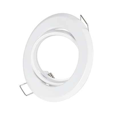 GLOBOSTAR® RAFY 77814 Χωνευτή Κινούμενη Βάση για Σποτ MR16 με Ντουί GU10/GU5.3 IP20 - Λευκό - Μ9.2 x Π9.2 x Υ3.1cm / Q7cm