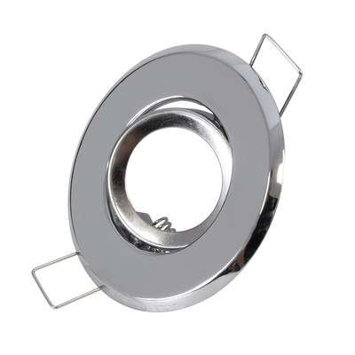 GLOBOSTAR® DELTA 77803 Χωνευτή Κινούμενη Βάση για Σποτ MR11 με Ντουί GU10/GU5.3 IP20 - Ασημί - Μ7 x Π7 x Υ2.1cm / Q5.5cm