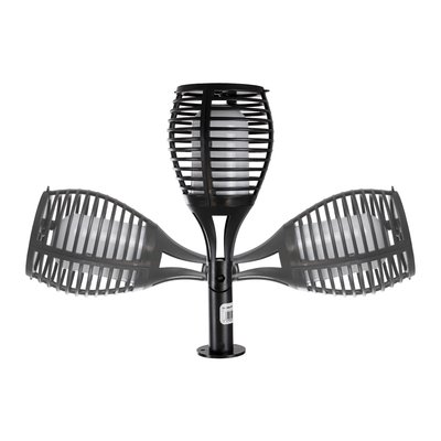 GloboStar® FIAMMA 61549 Αυτόνομο Ηλιακό Καρφωτό Φωτιστικό Κήπου LED SMD 2W 80lm με Ενσωματωμένη Μπαταρία 1500mAh - Φωτοβολταϊκό Πάνελ - Αισθητήρα Ημέρας-Νύχτας Φαναράκι Κήπου - Εφέ Φλόγας Διακοσμητικό - Αδιάβροχο IP65 - 1800K Φ10 x Υ55cm - 2 Χρόνια Εγγύηση