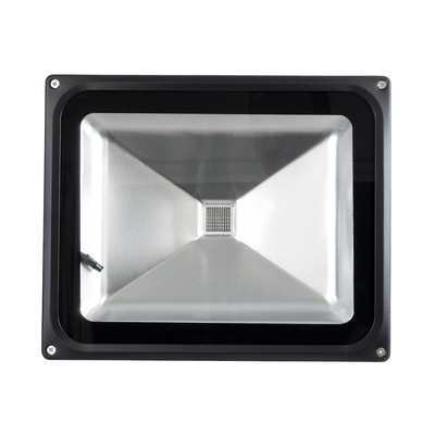 GLOBOSTAR® RGBFLOOD 75602 Προβολέας με IR Ασύρματο Χειριστήριο LED 50W 3250lm 120° AC 220-240V Αδιάβροχο IP66 Πολύχρωμο RGB Dimmable - Μαύρο Ματ - Μ28.5 x Π23.5 x Υ10cm - 2 Χρόνια Εγγύηση