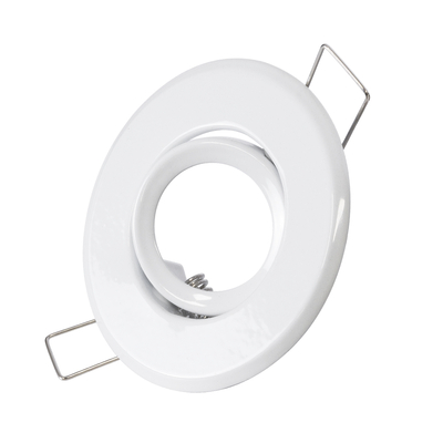 GLOBOSTAR® DELTA 77800 Χωνευτή Κινούμενη Βάση για Σποτ MR11 με Ντουί GU10/GU5.3 IP20 - Λευκό - Μ7 x Π7 x Υ2.1cm / Q5.5cm