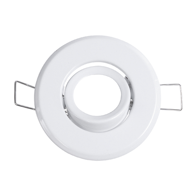 GLOBOSTAR® DELTA 77800 Χωνευτή Κινούμενη Βάση για Σποτ MR11 με Ντουί GU10/GU5.3 IP20 - Λευκό - Μ7 x Π7 x Υ2.1cm / Q5.5cm