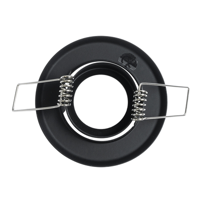 GLOBOSTAR® DELTA 77801 Χωνευτή Κινούμενη Βάση για Σποτ MR11 με Ντουί GU10/GU5.3 IP20 - Μαύρο Ματ - Μ7 x Π7 x Υ2.1cm / Q5.5cm