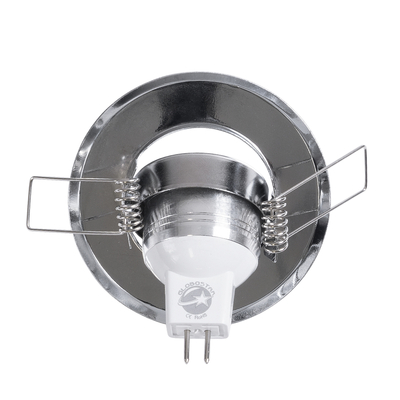 GLOBOSTAR® DELTA 77803 Χωνευτή Κινούμενη Βάση για Σποτ MR11 με Ντουί GU10/GU5.3 IP20 - Ασημί - Μ7 x Π7 x Υ2.1cm / Q5.5cm