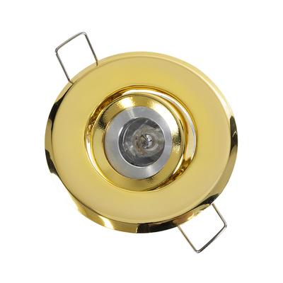 GLOBOSTAR® DELTA 77804 Χωνευτή Κινούμενη Βάση για Σποτ MR11 με Ντουί GU10/GU5.3 IP20 - Χρυσό Πλατίνα - Μ7 x Π7 x Υ2.1cm / Q5.5cm