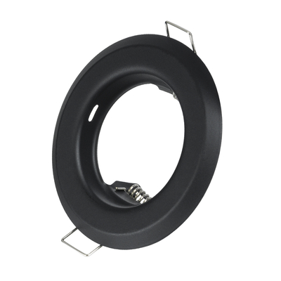 GLOBOSTAR® DELTA 77808 Χωνευτή Βάση για Σποτ MR16 με Ντουί GU10/GU5.3 IP20 - Μαύρο Ματ - Μ8.3 x Π8.3 x Υ3.1cm / Q6cm