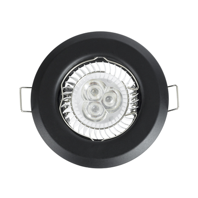 GLOBOSTAR® DELTA 77808 Χωνευτή Βάση για Σποτ MR16 με Ντουί GU10/GU5.3 IP20 - Μαύρο Ματ - Μ8.3 x Π8.3 x Υ3.1cm / Q6cm