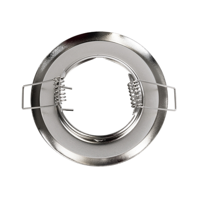 GLOBOSTAR® RAFY 77809 Χωνευτή Βάση για Σποτ MR16 με Ντουί GU10/GU5.3 IP20 - Νίκελ Βούρτσας - Μ8.3 x Π8.3 x Υ3.1cm / Q6cm