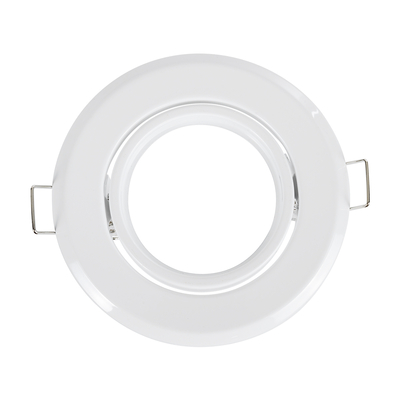 GLOBOSTAR® RAFY 77814 Χωνευτή Κινούμενη Βάση για Σποτ MR16 με Ντουί GU10/GU5.3 IP20 - Λευκό - Μ9.2 x Π9.2 x Υ3.1cm / Q7cm