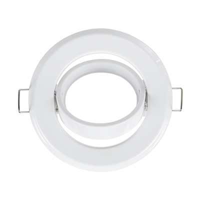 GLOBOSTAR® RAFY 77814 Χωνευτή Κινούμενη Βάση για Σποτ MR16 με Ντουί GU10/GU5.3 IP20 - Λευκό - Μ9.2 x Π9.2 x Υ3.1cm / Q7cm