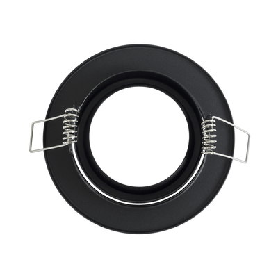 GLOBOSTAR® DELTA 77815 Χωνευτή Κινούμενη Βάση για Σποτ MR16 με Ντουί GU10/GU5.3 IP20 - Μαύρο Ματ - Μ9.2 x Π9.2 x Υ2.8cm / Q7.6cm