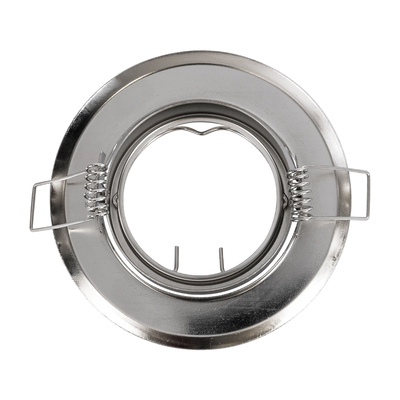 GLOBOSTAR® RAFY 77816 Χωνευτή Κινούμενη Βάση για Σποτ MR16 με Ντουί GU10/GU5.3 IP20 - Νίκελ Βούρτσας - Μ9.2 x Π9.2 x Υ3.1cm / Q7cm