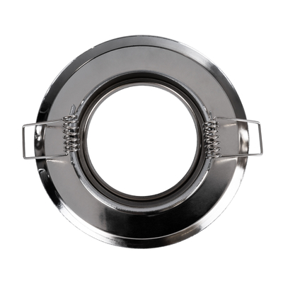 GLOBOSTAR® RAFY 77817 Χωνευτή Κινούμενη Βάση για Σποτ MR16 με Ντουί GU10/GU5.3 IP20 - Νίκελ Χρώμιο - Μ9.2 x Π9.2 x Υ3.1cm / Q7cm