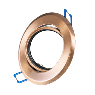 GLOBOSTAR® DELTA 77819 Χωνευτή Κινούμενη Βάση για Σποτ MR16 με Ντουί GU10/GU5.3 IP20 - Χάλκινο - Μ9.2 x Π9.2 x Υ2.8cm / Q7.6cm