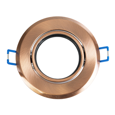 GLOBOSTAR® DELTA 77819 Χωνευτή Κινούμενη Βάση για Σποτ MR16 με Ντουί GU10/GU5.3 IP20 - Χάλκινο - Μ9.2 x Π9.2 x Υ2.8cm / Q7.6cm