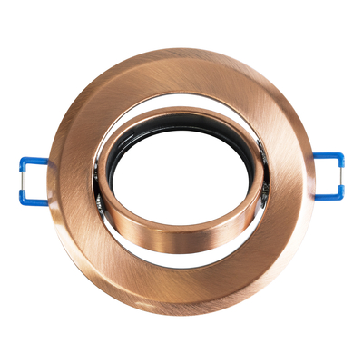 GLOBOSTAR® DELTA 77819 Χωνευτή Κινούμενη Βάση για Σποτ MR16 με Ντουί GU10/GU5.3 IP20 - Χάλκινο - Μ9.2 x Π9.2 x Υ2.8cm / Q7.6cm