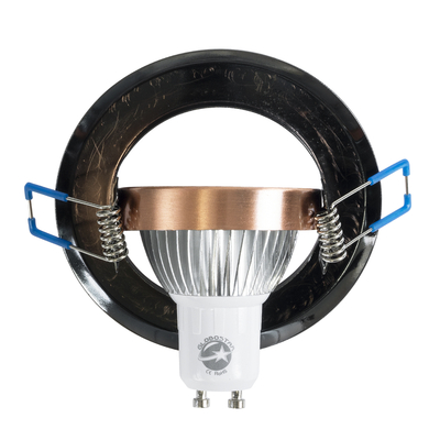 GLOBOSTAR® DELTA 77819 Χωνευτή Κινούμενη Βάση για Σποτ MR16 με Ντουί GU10/GU5.3 IP20 - Χάλκινο - Μ9.2 x Π9.2 x Υ2.8cm / Q7.6cm