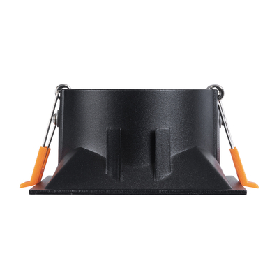 GLOBOSTAR® ALPHA 77833 Χωνευτή Κινούμενη Βάση για Σποτ MR16 με Ντουί GU10/GU5.3 IP20 - Μαύρο Ματ - Μ9 x Π9 x Υ4.5cm / Q8.3cm