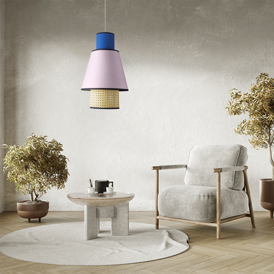 GLOBOSTAR® SAIGE 01921 Boho Κρεμαστό Φωτιστικό Οροφής με Ντουί 1 x E27 AC 220-240V IP20 - Πολύχρωμο - Μ30 x Π30 x Υ48cm