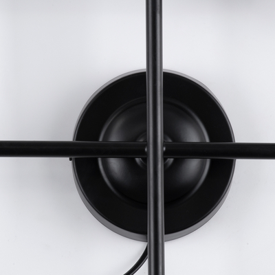 GLOBOSTAR® PIPING 00661 Vintage Φωτιστικό Τοίχου - Απλίκα με Ντουί 4 x E27 AC 220-240V IP20 - Μαύρο - Μ40 x Π9 x Υ52cm