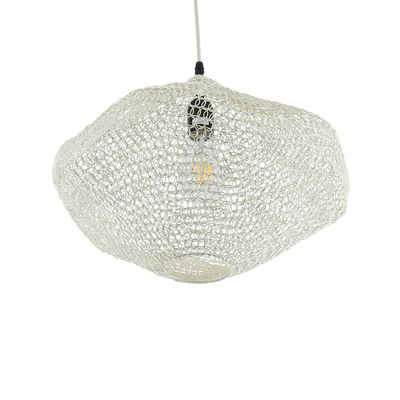 GLOBOSTAR® KENTUCKY 01862 Vintage Κρεμαστό Φωτιστικό Οροφής με Ντουί 1 x E27 AC 220-240V IP20 - Μπεζ - Μ40 x Π40 x Υ30cm