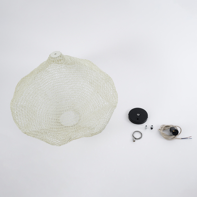 GLOBOSTAR® KENTUCKY 01865 Vintage Κρεμαστό Φωτιστικό Οροφής με Ντουί 1 x E27 AC 220-240V IP20 - Μπεζ - Μ60 x Π60 x Υ50cm