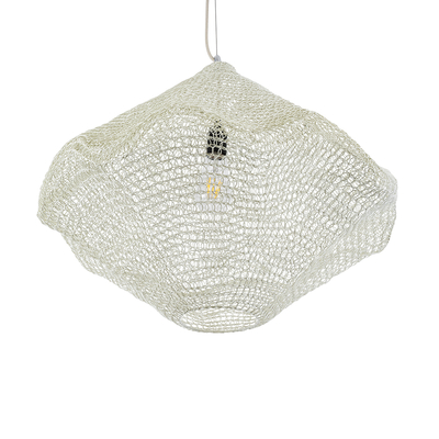 GLOBOSTAR® KENTUCKY 01865 Vintage Κρεμαστό Φωτιστικό Οροφής με Ντουί 1 x E27 AC 220-240V IP20 - Μπεζ - Μ60 x Π60 x Υ50cm