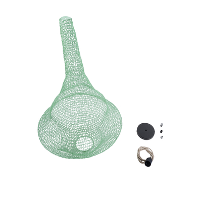 GLOBOSTAR® KENTUCKY 01876 Vintage Κρεμαστό Φωτιστικό Οροφής με Ντουί 1 x E27 AC 220-240V IP20 - Τιρκουάζ - Μ50 x Π50 x Υ90cm