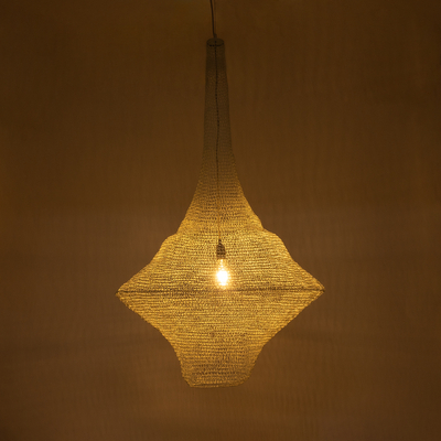 GLOBOSTAR® KENTUCKY 01877 Vintage Κρεμαστό Φωτιστικό Οροφής με Ντουί 1 x E27 AC 220-240V IP20 - Λευκό - Μ80 x Π80 x Υ140cm