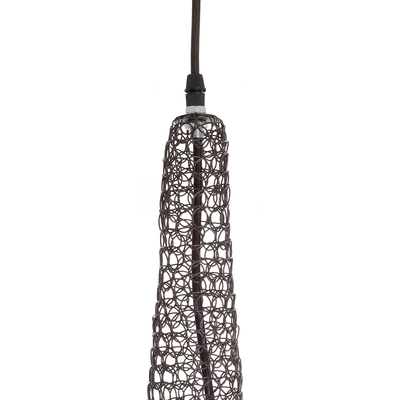 GLOBOSTAR® KENTUCKY 01881 Vintage Κρεμαστό Φωτιστικό Οροφής με Ντουί 1 x E27 AC 220-240V IP20 - Καφέ - Μ30 x Π30 x Υ50cm