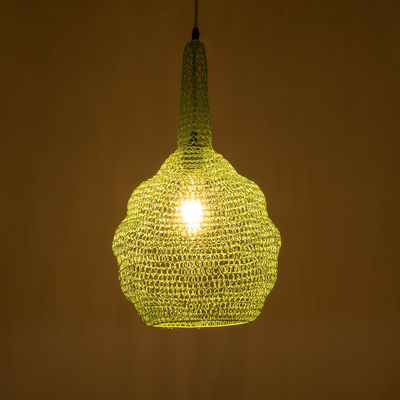 GLOBOSTAR® KENTUCKY 01882 Vintage Κρεμαστό Φωτιστικό Οροφής με Ντουί 1 x E27 AC 220-240V IP20 - Τιρκουάζ - Μ30 x Π30 x Υ50cm