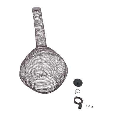 GLOBOSTAR® KENTUCKY 01884 Vintage Κρεμαστό Φωτιστικό Οροφής με Ντουί 1 x E27 AC 220-240V IP20 - Καφέ - Μ60 x Π60 x Υ90cm