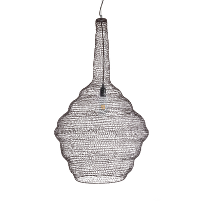 GLOBOSTAR® KENTUCKY 01884 Vintage Κρεμαστό Φωτιστικό Οροφής με Ντουί 1 x E27 AC 220-240V IP20 - Καφέ - Μ60 x Π60 x Υ90cm