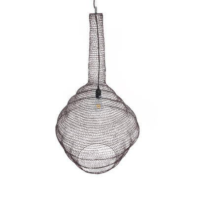 GLOBOSTAR® KENTUCKY 01884 Vintage Κρεμαστό Φωτιστικό Οροφής με Ντουί 1 x E27 AC 220-240V IP20 - Καφέ - Μ60 x Π60 x Υ90cm