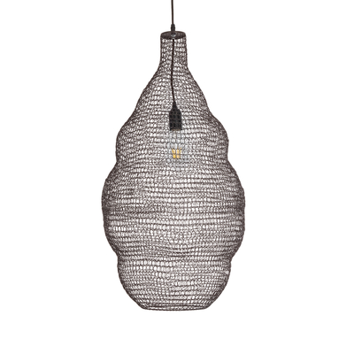 GLOBOSTAR® KENTUCKY 01896 Vintage Κρεμαστό Φωτιστικό Οροφής με Ντουί 1 x E27 AC 220-240V IP20 - Καφέ - Μ40 x Π40 x Υ70cm