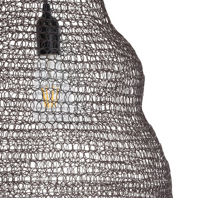 GLOBOSTAR® KENTUCKY 01896 Vintage Κρεμαστό Φωτιστικό Οροφής με Ντουί 1 x E27 AC 220-240V IP20 - Καφέ - Μ40 x Π40 x Υ70cm