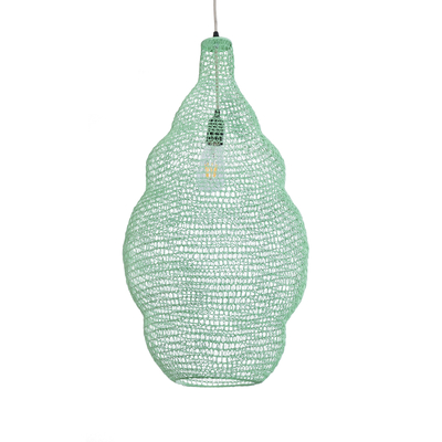 GLOBOSTAR® KENTUCKY 01897 Vintage Κρεμαστό Φωτιστικό Οροφής με Ντουί 1 x E27 AC 220-240V IP20 - Τιρκουάζ - Μ40 x Π40 x Υ70cm