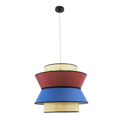 GLOBOSTAR® SAIGE 01919 Boho Κρεμαστό Φωτιστικό Οροφής με Ντουί 1 x E27 AC 220-240V IP20 - Πολύχρωμο - Μ50 x Π50 x Υ43cm