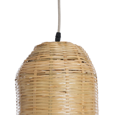 GLOBOSTAR® WAIKIKI 02349 Boho Κρεμαστό Φωτιστικό Οροφής με Ντουί 1 x E27 AC 220-240V IP20 - Μπεζ - Μ20 x Π20 x Υ80cm