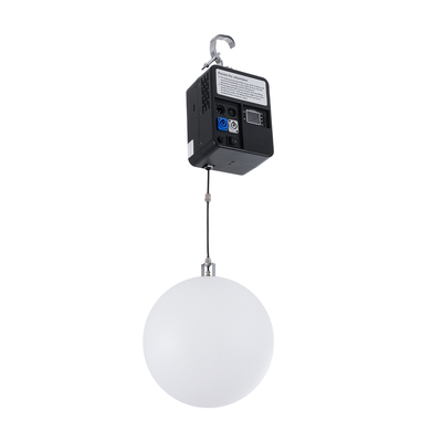 GloboStar® 51202 LIFT BALL Επαγγελματικό Φωτιστικό Ειδικών Εφέ Φ30cm KINETIC BALL Light CREE LED 4in1 15W - 15 x 1W LED SMD Chips RGBW - Μέγιστο Μήκος Ανύψωσης 3.5 Μέτρα - AC 220V-240V DMX512 Display on Body - Μαύρο - Μ17 x Π13 x Υ26cm - 2 Χρόνια Εγγύση
