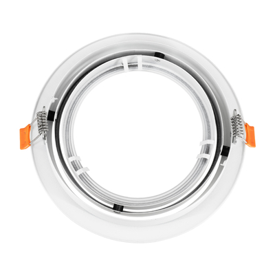 GLOBOSTAR® VITA 77850 Χωνευτή Κινούμενη Βάση για Σποτ AR111 για Ντουί GU10/GU5.3 IP20 - Λευκό - Μ17 x Π17 x Υ4.5cm / Q16cm