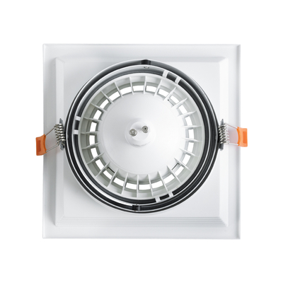 GLOBOSTAR® VITA 77852 Χωνευτή Κινούμενη Βάση για Σποτ AR111 για Ντουί GU10/GU5.3 IP20 - Λευκό - Μ18 x Π18 x Υ4.5cm / Q17.5 x 17.5cm