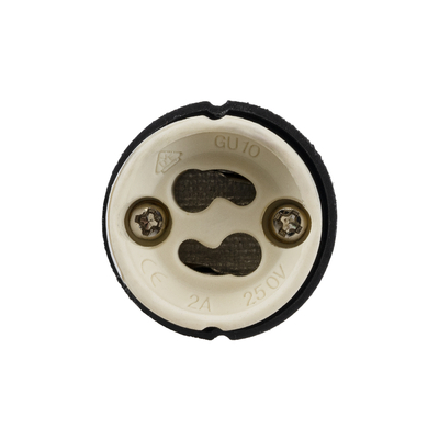 GLOBOSTAR® LAMPHOLDER 78950 Ντουί Gu10 Πορσελάνης με 15cm Καλώδιο σε Anti-Fire Protection High Resistance Tube & Κυτίο Συνδεσμολογίας - ᐊVDEᐅ Certified - IP20 - Μ15 x Π3.5 x Υ3.5cm