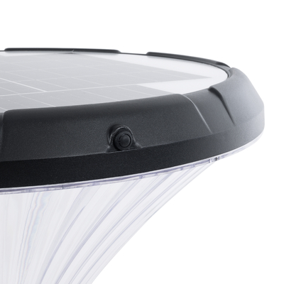 GLOBOSTAR® SOLARIOS 90502 Φωτιστικό Στύλου/Κολώνας Πλατείας/Πάρκου/Κήπου LED 40W 550lm 120° Ενσωματωμένο Φωτοβολταϊκό Panel 6V 12W & Επαναφορτιζόμενη Μπαταρία Li-ion 3.2V 15000mAh με Αισθητήρα Ημέρας-Νύχτας Αδιάβροχο IP65 Ψυχρό Λευκό 6000K - Γκρι Ανθρακί - Φ54 x Υ45cm - 2 Χρόνια Εγγύηση