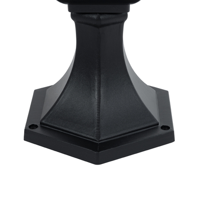 GLOBOSTAR® DIRAHIO 90552 Φωτιστικό Κολωνάκι Κήπου με Ντουί 1 x E27 AC 220-240V Αδιάβροχο IP65 - Γκρι Ανθρακί - Μ32 x Π32 x Υ52cm